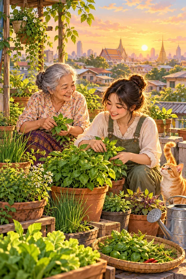 ปกเรื่อง สวนเล็กบนดาดฟ้า — ตัวอย่างอ่านเล่น