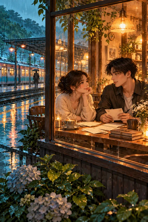 ปกเรื่อง จดหมายในวันฝนพรำ — ตัวอย่างอ่านเล่น